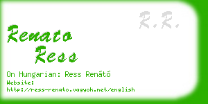 renato ress business card